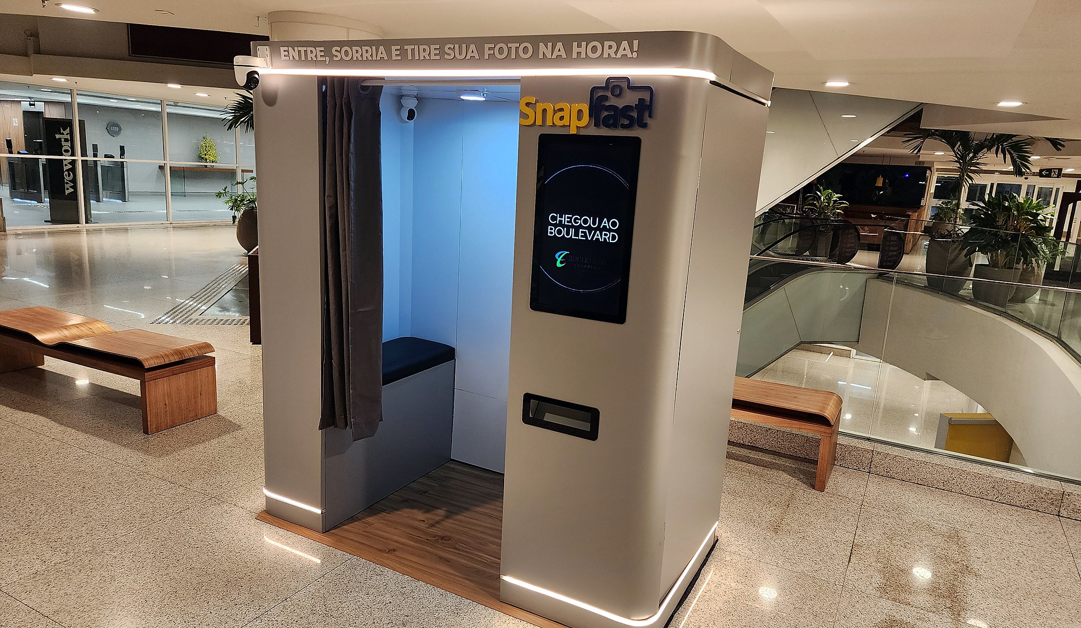 Cabine Snapfast instalada no Boulevard Shopping BH
