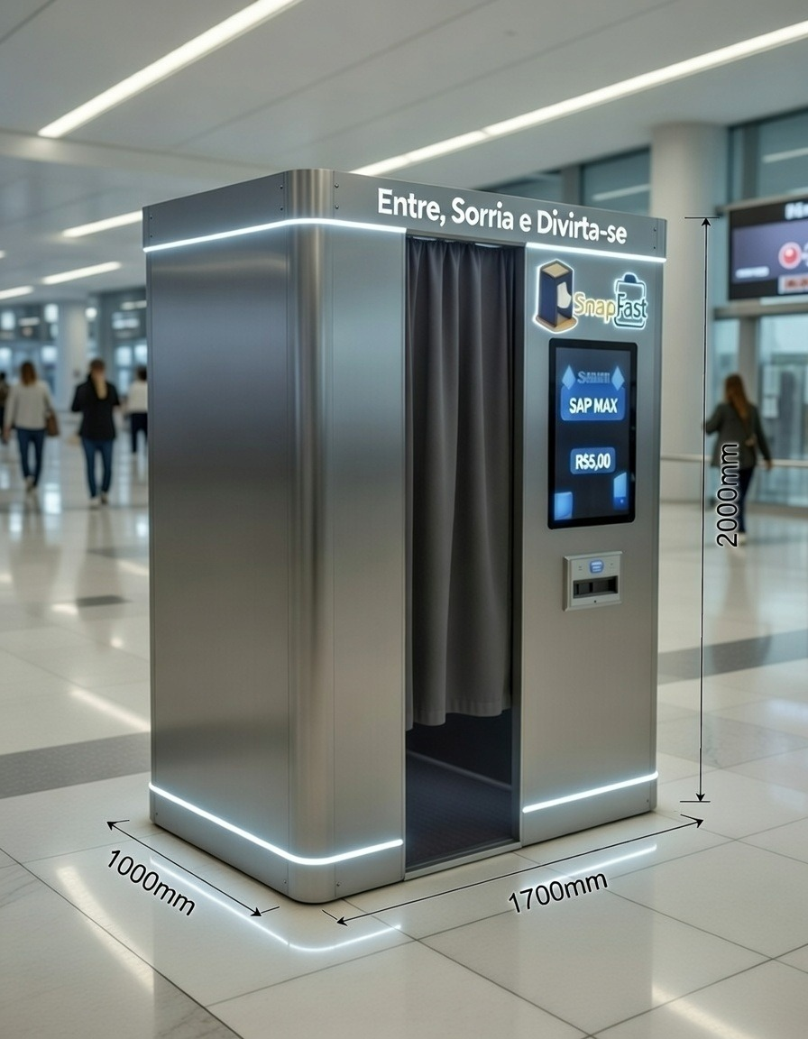 Render da cabine premium Snapfast